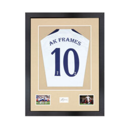 "AK Frames 77.5X58.5Cm Matte Black Shirt Frame With Ivory Mount -49X42.5Cm Shirt Window -5X.3.5"" Photos - 7.5X4.5Cm Name Plate" - thumbnail 1