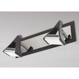 Luminosa Lighting Luminosa Filippo Linear Spot Light 2 Light Led 10W 3000K, 900Lm, Matt Black/polished Chrome - thumbnail 2