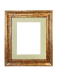Frames By Post Scandi Gold Frame With Light Grey Mount For Image Size A3 - thumbnail 1