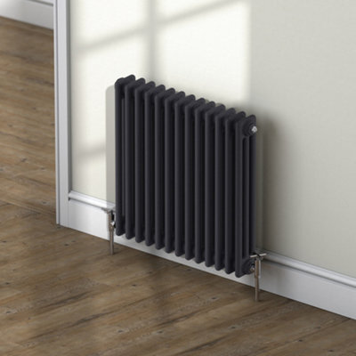 Acova Classic Blue Night 3 Column Radiator, (W)628mm X (H)600mm - image 1