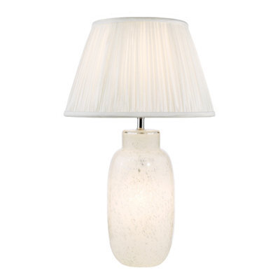Ileana Table Lamp White Glass With Shade - image 1