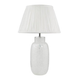 Ileana Table Lamp White Glass With Shade - thumbnail 2