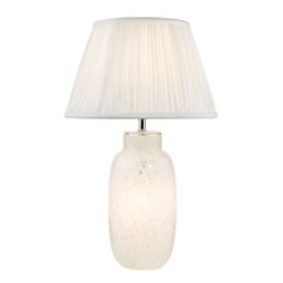 Ileana Table Lamp White Glass With Shade - thumbnail 1