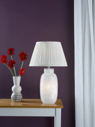 Ileana Table Lamp White Glass With Shade - thumbnail 4