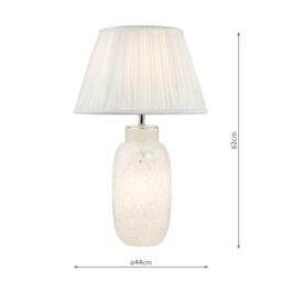 Ileana Table Lamp White Glass With Shade - thumbnail 5