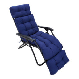 Living And Home Garden Bench Recliner Chair Swing Chair Seat Pad Cushion Lengthen Sunlounger Cushion For Indoor Outdoor,navy Blue
