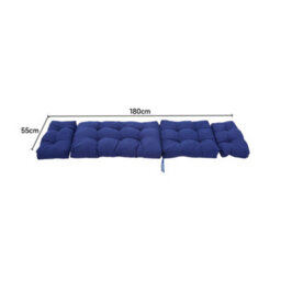 Living And Home Garden Bench Recliner Chair Swing Chair Seat Pad Cushion Lengthen Sunlounger Cushion For Indoor Outdoor,navy Blue - thumbnail 9