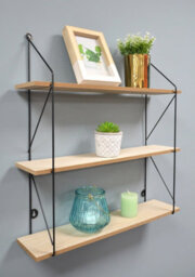 Spot On Dealz 3 Tier Floating Shelf Wall Shelves For Bedroom Wall Mounted - thumbnail 4