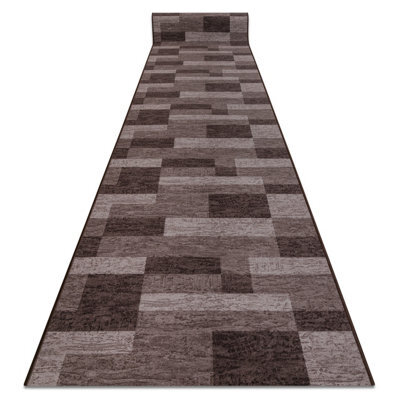 RugsX Runner Anti-Slip Icona Gum Brown 100Cm 100X220 Cm - image 1
