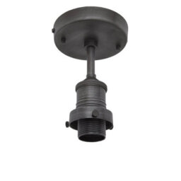 Industville Brooklyn Glass Dome Flush Mount - 8 Inch - Clear, Clear Glass Dome - 8 Inch, Pewter Semi Flush Mount - thumbnail 2