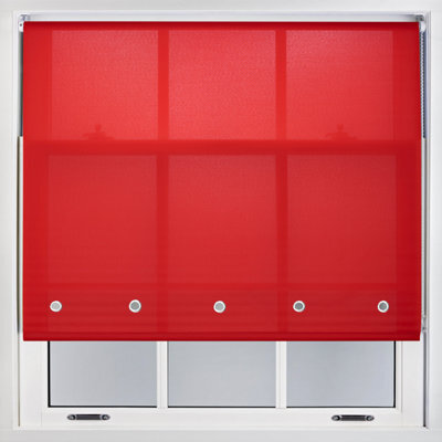 Furnished Daylight Roller Blind With Round Eyelets - Red Trimmable, 110Cm X 165Cm - image 1