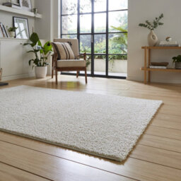 Cream Plain 25mm Thick Anti-Shed Rug For Bedroom, Living, & Dining Room, Anti-Shed Modern Plain Area Rug-120Cm X 170Cm - thumbnail 2