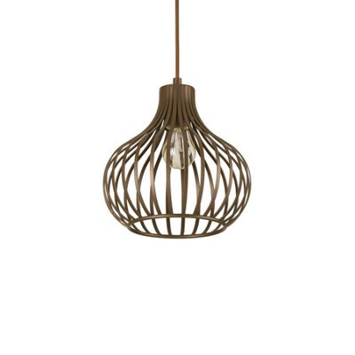 Ideal Lux Luminosa Onion 1 Light Ceiling Pendant Brown - image 1