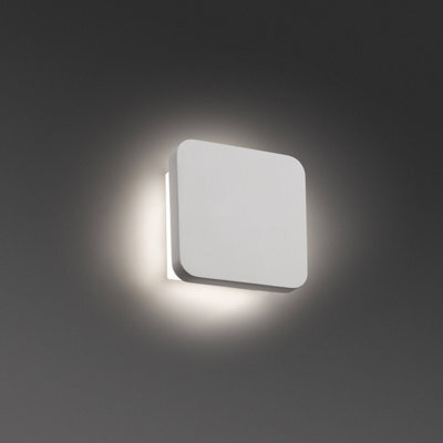 Luminosa Lighting Luminosa Elsa Integrated Led Indoor Wall Light White Plaster - image 1