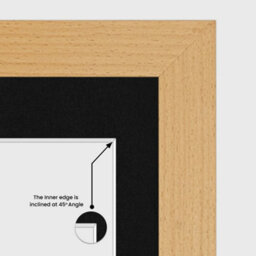 AK Frames 12X12 Country Pine Modern Multi Photo Frame With Black Mount - Holds 4 Apertures (4X) 6X4 Photos - thumbnail 7