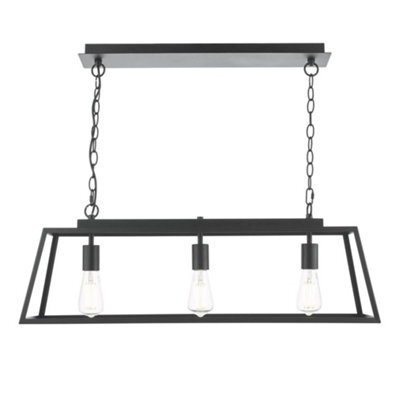 Pagazzi Lighting Pagazzi Charley 3 Light Matte Black Pendant Bar - image 1