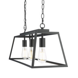 Pagazzi Lighting Pagazzi Charley 3 Light Matte Black Pendant Bar - thumbnail 4