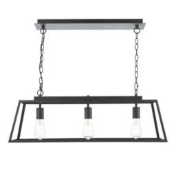 Pagazzi Lighting Pagazzi Charley 3 Light Matte Black Pendant Bar - thumbnail 1