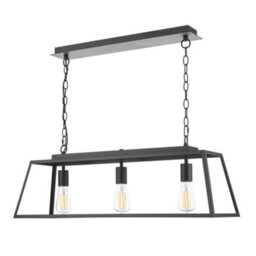 Pagazzi Lighting Pagazzi Charley 3 Light Matte Black Pendant Bar - thumbnail 2