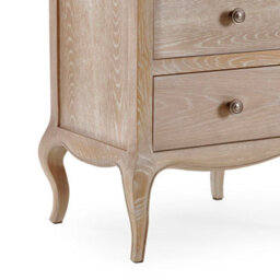 Julian Bowen Camille French Style 2 Drawer Bedside - Limed Oak - thumbnail 7