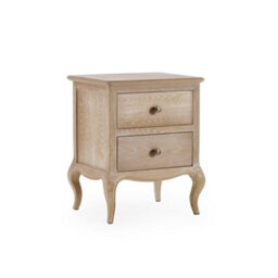 Julian Bowen Camille French Style 2 Drawer Bedside - Limed Oak - thumbnail 3