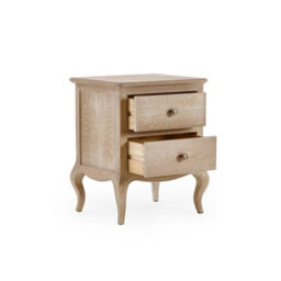Julian Bowen Camille French Style 2 Drawer Bedside - Limed Oak - thumbnail 4