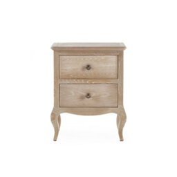 Julian Bowen Camille French Style 2 Drawer Bedside - Limed Oak - thumbnail 5