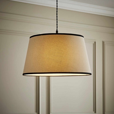 Valuelights Aspen Large Black Trim Tapered Lamp Shade (D)45Cm - image 1
