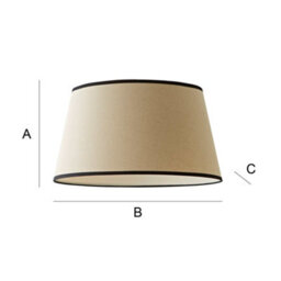 Valuelights Aspen Large Black Trim Tapered Lamp Shade (D)45Cm - thumbnail 8