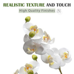 Crystals 35Cm Artificial Plant Fake Silk Orchid Flower Potted Home Party Table Decor - thumbnail 3