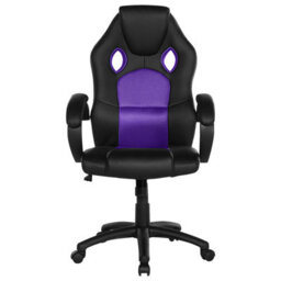 Beliani Office Chair Fighter Faux Leather Violet - thumbnail 4