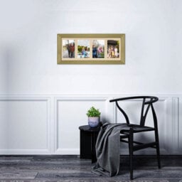 AK Frames 50X20Cm Gold Classic Multi Photo Frame With Ivory Mount - Holds 4 Apertures (4X) 6X4 Photos - thumbnail 3