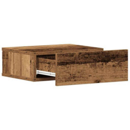 Berkfield Floating Nightstand Old Wood 40X32X15 Cm Engineered Wood - thumbnail 5