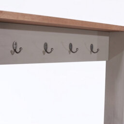 Core Products Corona Hall Shoe Bench With Hat And Coat Rack - Grey Washed Pine Storage Unit 170 X 80 X 44Cm - thumbnail 7