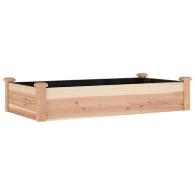 Berkfield Practical Garden Raised Bed With Liner 120X60X25 Cm Solid Wood Fir - image 1