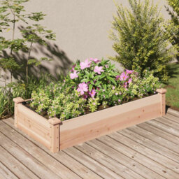 Berkfield Practical Garden Raised Bed With Liner 120X60X25 Cm Solid Wood Fir - thumbnail 2