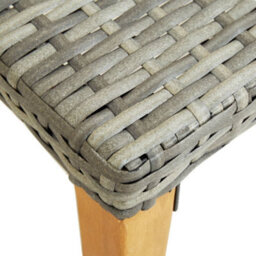 Walplus Garden Bench 80 Cm Poly Rattan Grey - thumbnail 4