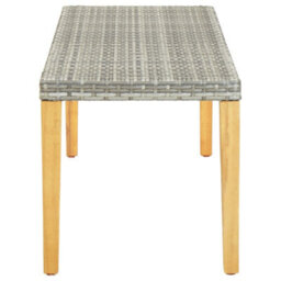 Walplus Garden Bench 80 Cm Poly Rattan Grey - thumbnail 3