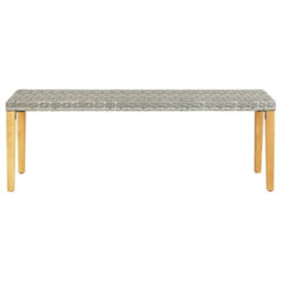 Walplus Garden Bench 80 Cm Poly Rattan Grey - thumbnail 2