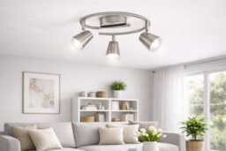 Eglo Travale Matt Nickel 3 Bulb Ceiling Spotlight Adjustable Heads Modern Indoor Light - thumbnail 2