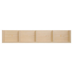 Homcom Wooden Wall-Mounted Storage Media Display Shelf Center Rack, Natural - thumbnail 7