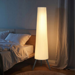 Homcom Dimmable Standing Lamp With Foot Switch, White And Grey - thumbnail 6