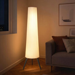 Homcom Dimmable Standing Lamp With Foot Switch, White And Grey - thumbnail 7