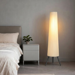 Homcom Dimmable Standing Lamp With Foot Switch, White And Grey - thumbnail 9