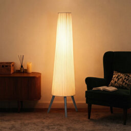 Homcom Dimmable Standing Lamp With Foot Switch, White And Grey - thumbnail 8
