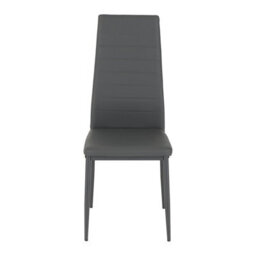 Seconique Abbey Dining Set - Clear Glass/grey/grey Faux Leather - thumbnail 6
