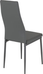 Seconique Abbey Dining Set - Clear Glass/grey/grey Faux Leather - thumbnail 7