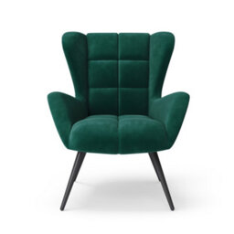 Alphason Dalton Accent Chair In Velvet Green - thumbnail 2