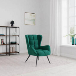 Alphason Dalton Accent Chair In Velvet Green - thumbnail 4