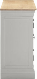Seconique Bordeaux 2 Door 3 Drawer Sideboard - Pebble Grey/oak Fully Assembled - thumbnail 5